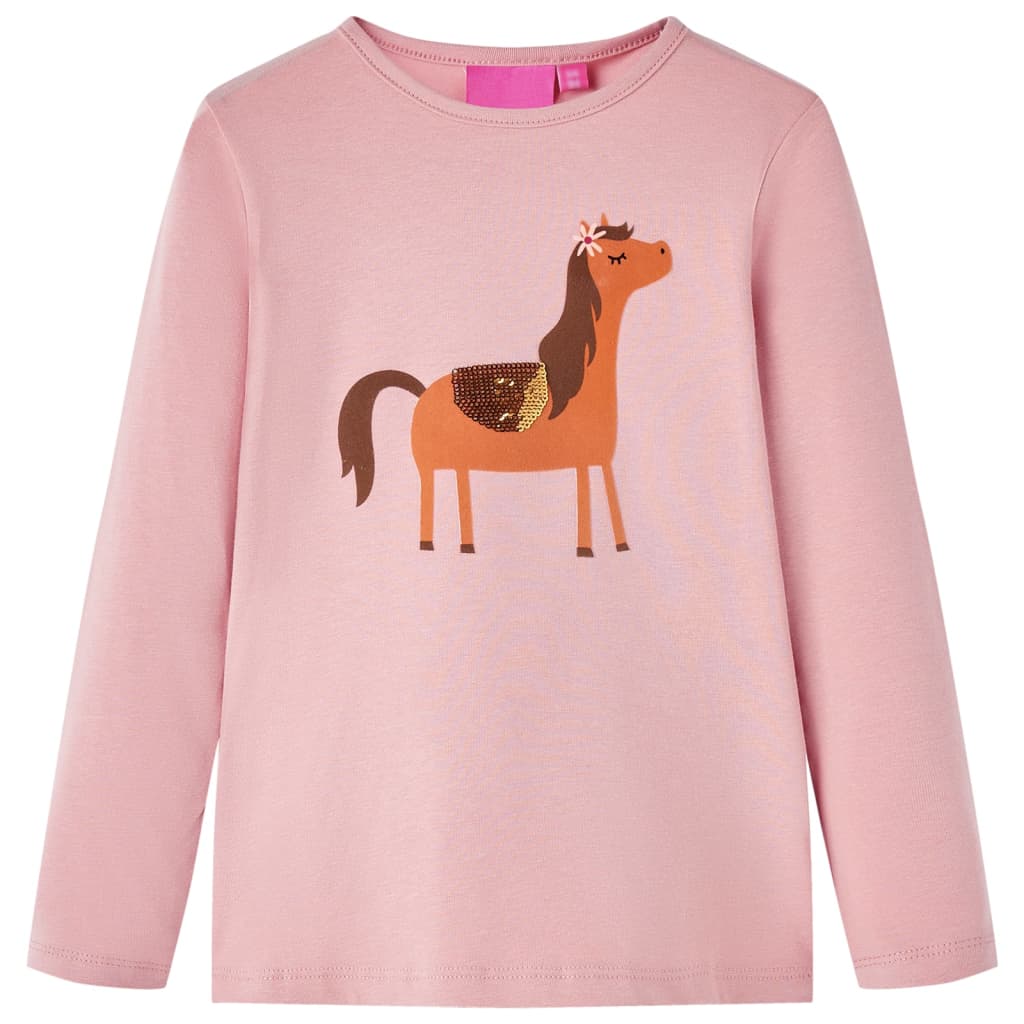 Kindershirt met lange mouwen 104 lichtroze is nu te koop bij PeponiXL, paradijselijk wonen!