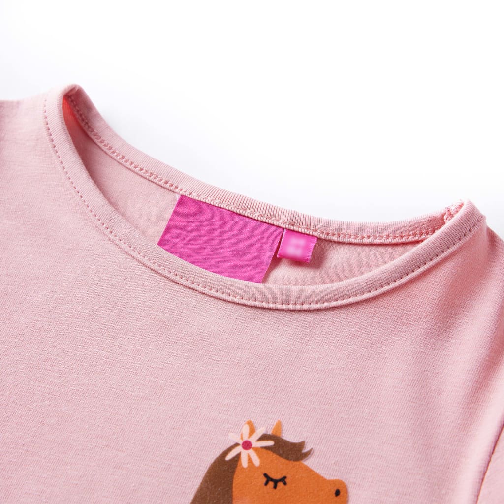 Kindershirt met lange mouwen 104 lichtroze is nu te koop bij PeponiXL, paradijselijk wonen!