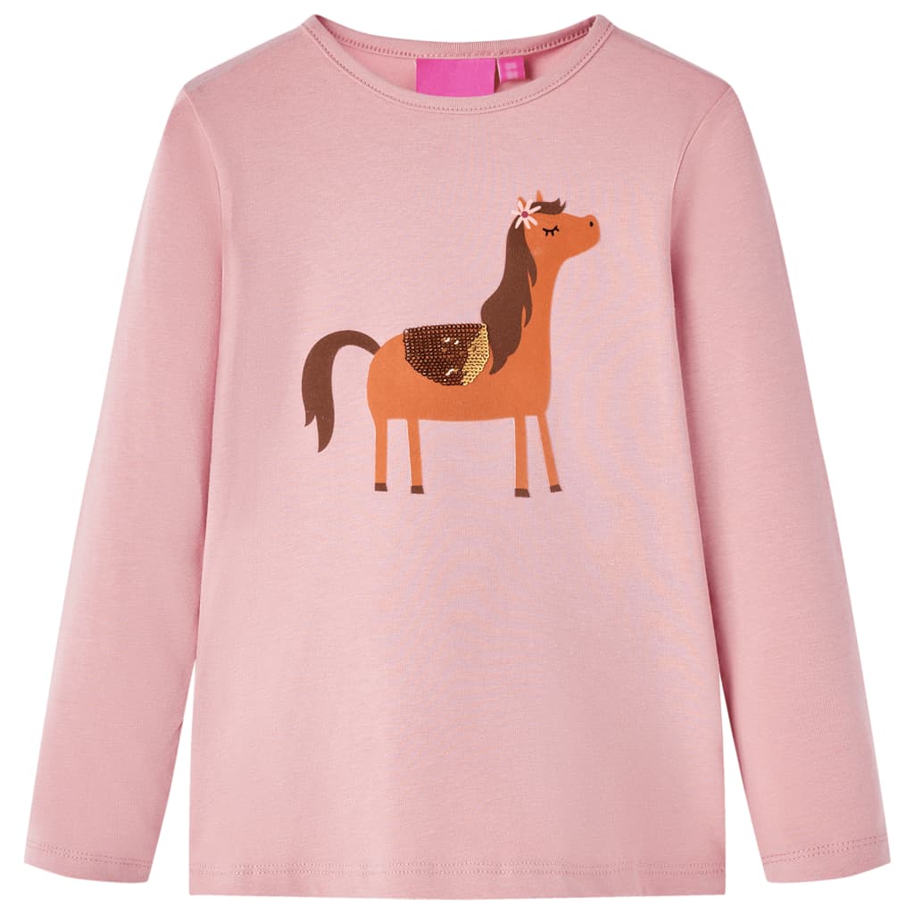 Kindershirt met lange mouwen 116 lichtroze is nu te koop bij PeponiXL, paradijselijk wonen!
