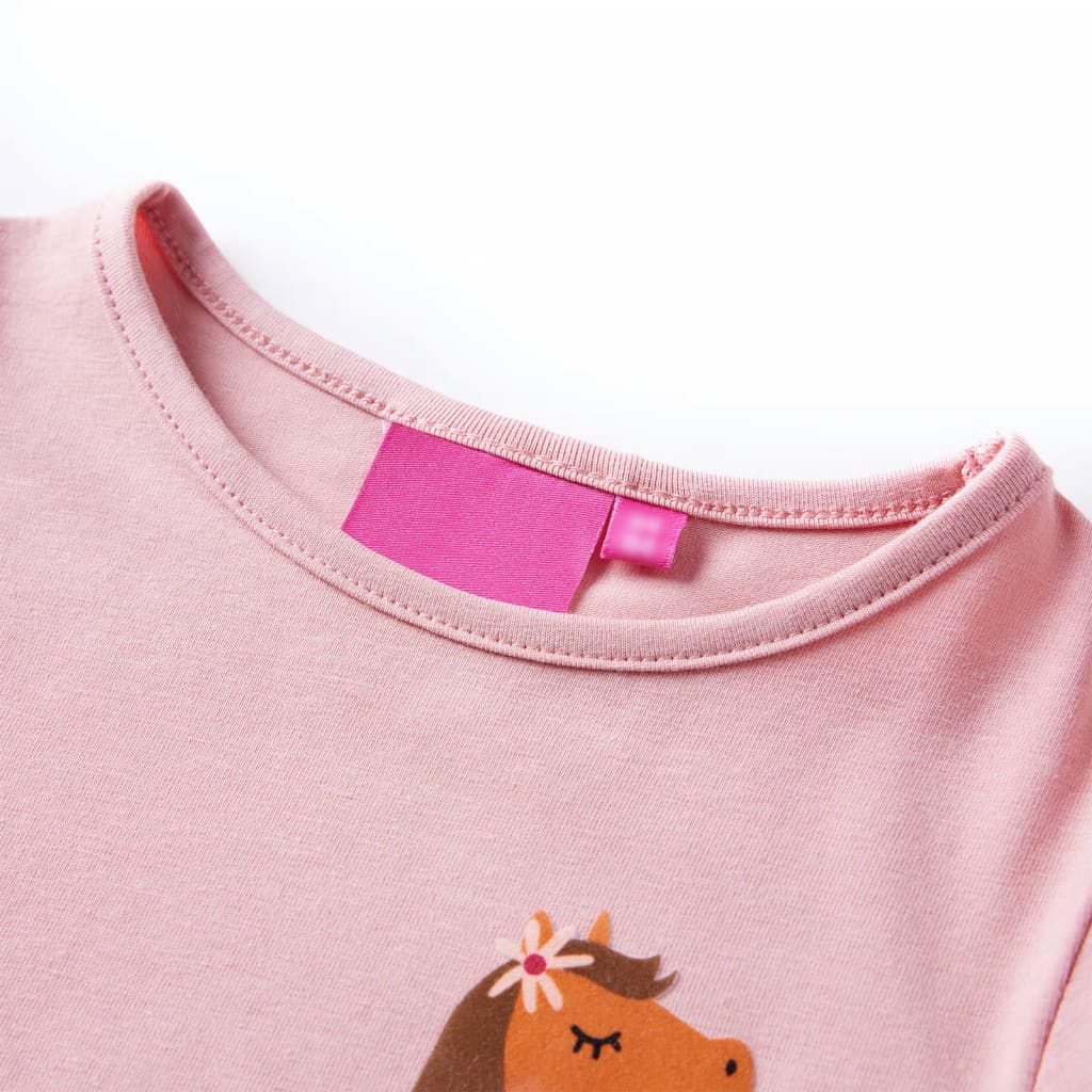 Kindershirt met lange mouwen 116 lichtroze is nu te koop bij PeponiXL, paradijselijk wonen!