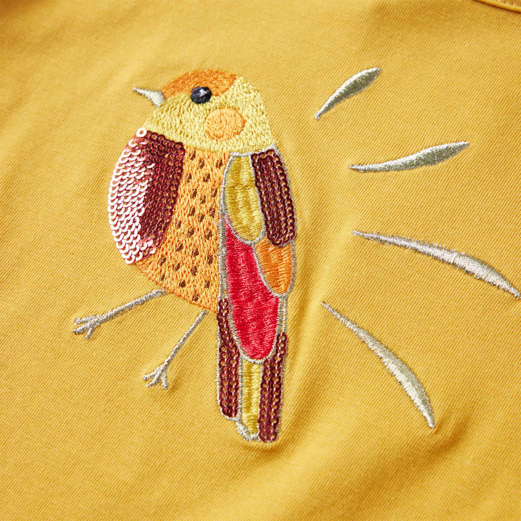 Kindershirt met lange mouwen 104 donker okerkleurig is nu te koop bij PeponiXL, paradijselijk wonen!