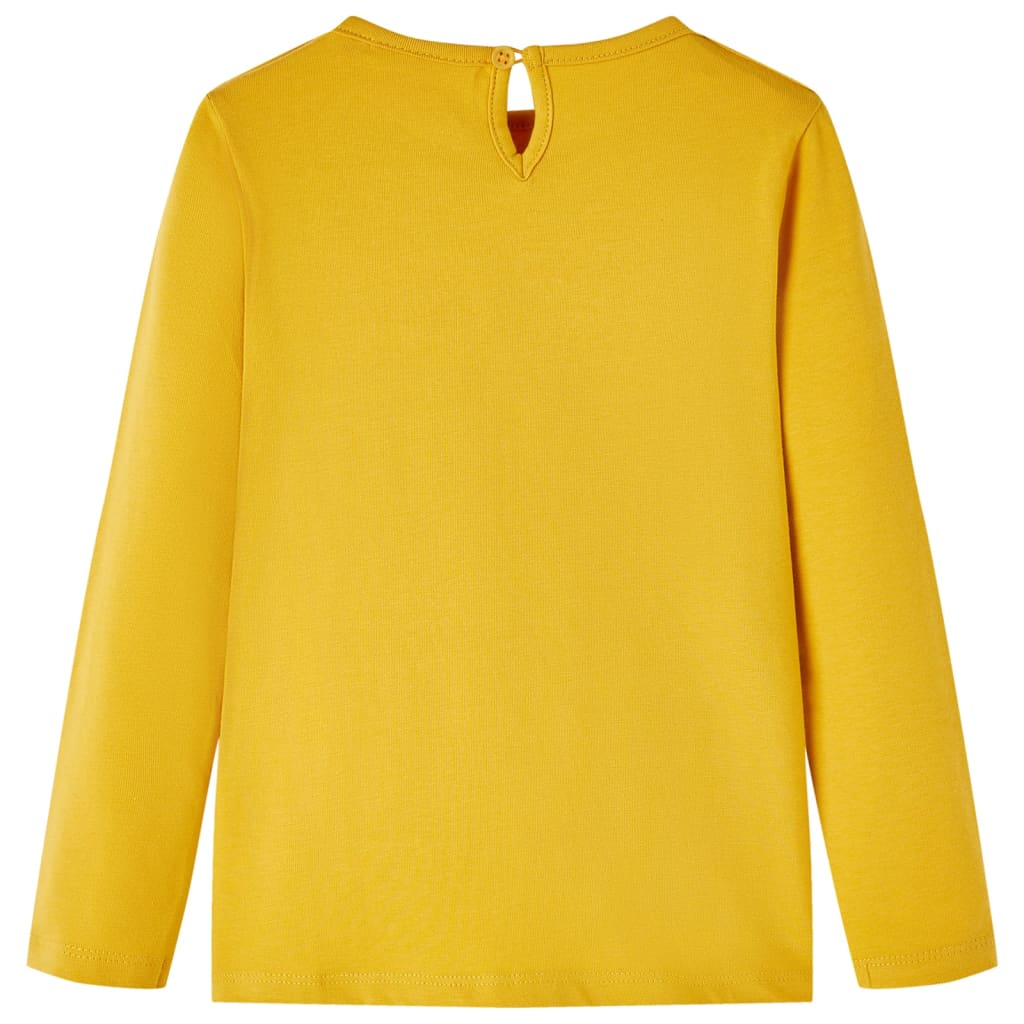 Kindershirt met lange mouwen 116 donker okerkleurig is nu te koop bij PeponiXL, paradijselijk wonen!