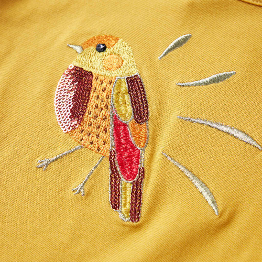 Kindershirt met lange mouwen 128 donker okerkleurig is nu te koop bij PeponiXL, paradijselijk wonen!