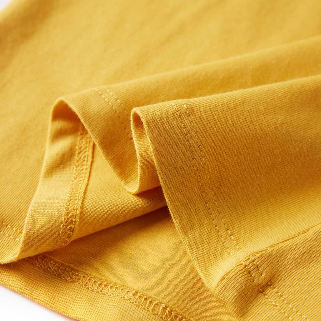 Kindershirt met lange mouwen 128 donker okerkleurig is nu te koop bij PeponiXL, paradijselijk wonen!