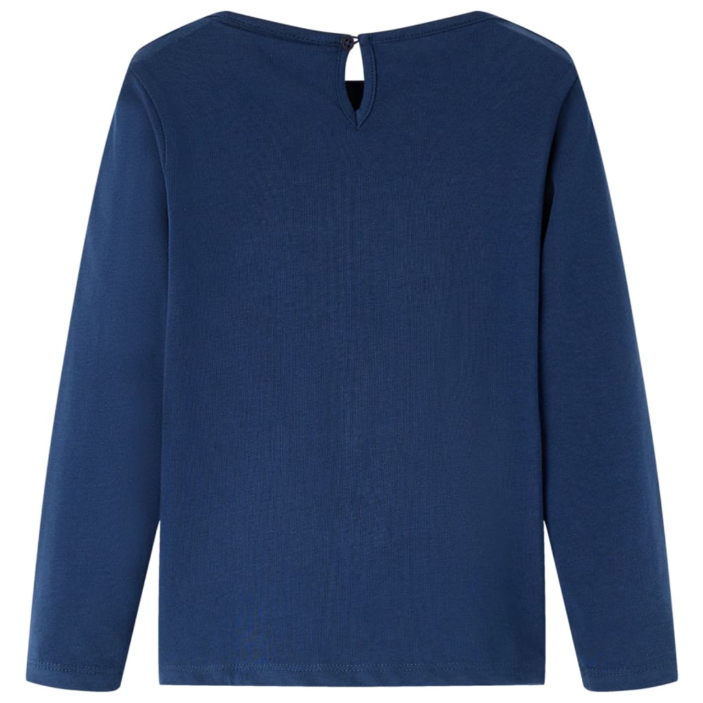 Kindershirt met lange mouwen 92 marineblauw is nu te koop bij PeponiXL, paradijselijk wonen!