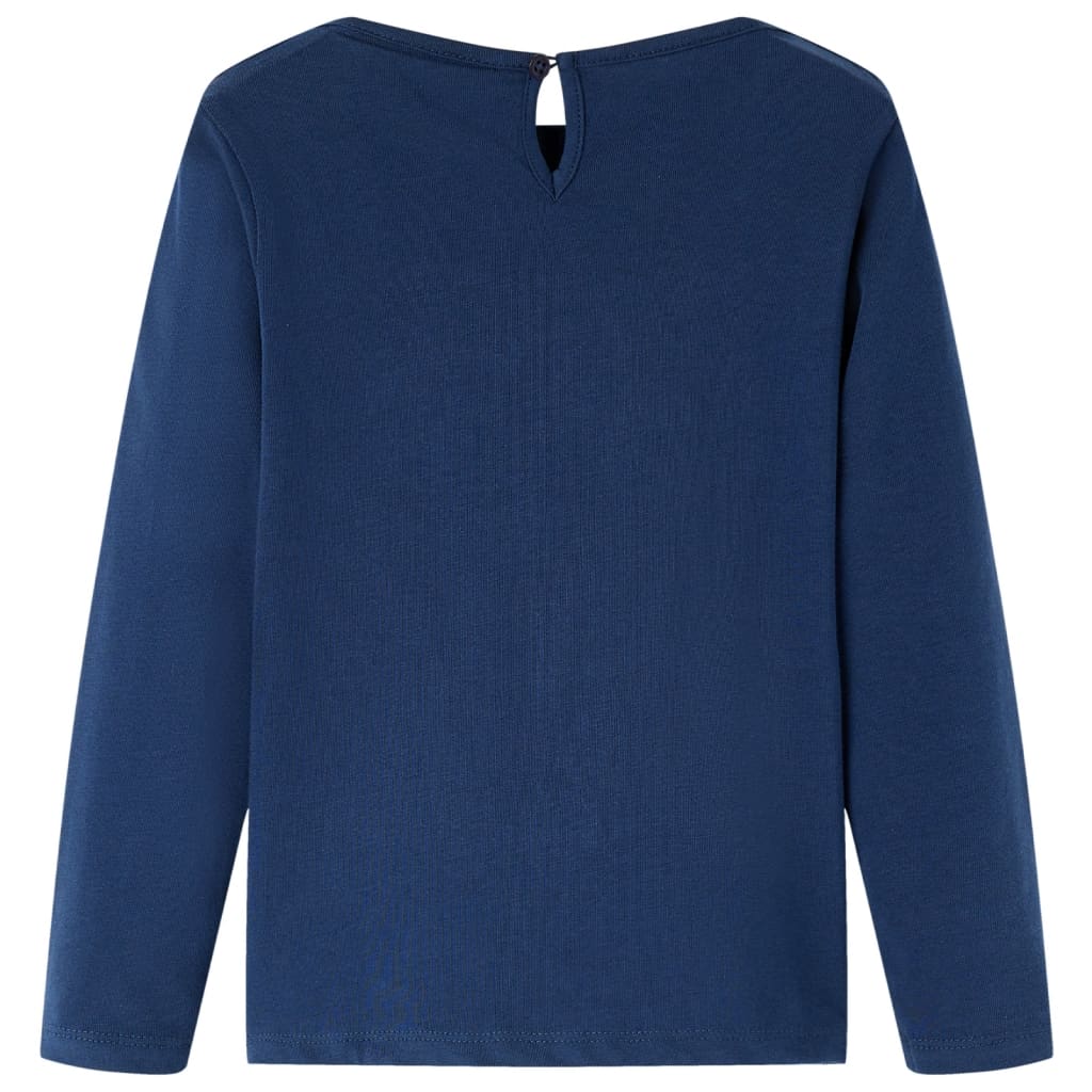 Kindershirt met lange mouwen 116 marineblauw is nu te koop bij PeponiXL, paradijselijk wonen!