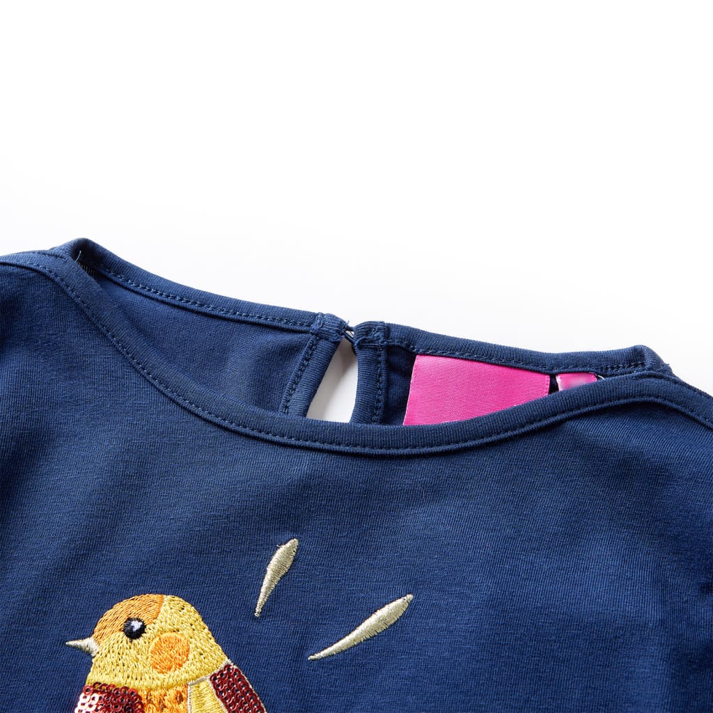 Kindershirt met lange mouwen 116 marineblauw is nu te koop bij PeponiXL, paradijselijk wonen!