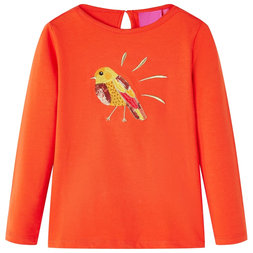Kindershirt met lange mouwen 92 donkeroranje is nu te koop bij PeponiXL, paradijselijk wonen!