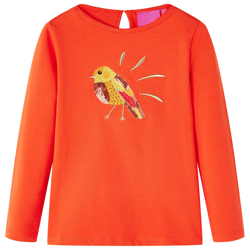 Kindershirt met lange mouwen 116 donkeroranje is nu te koop bij PeponiXL, paradijselijk wonen!