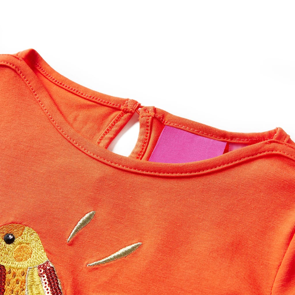 Kindershirt met lange mouwen 116 donkeroranje is nu te koop bij PeponiXL, paradijselijk wonen!