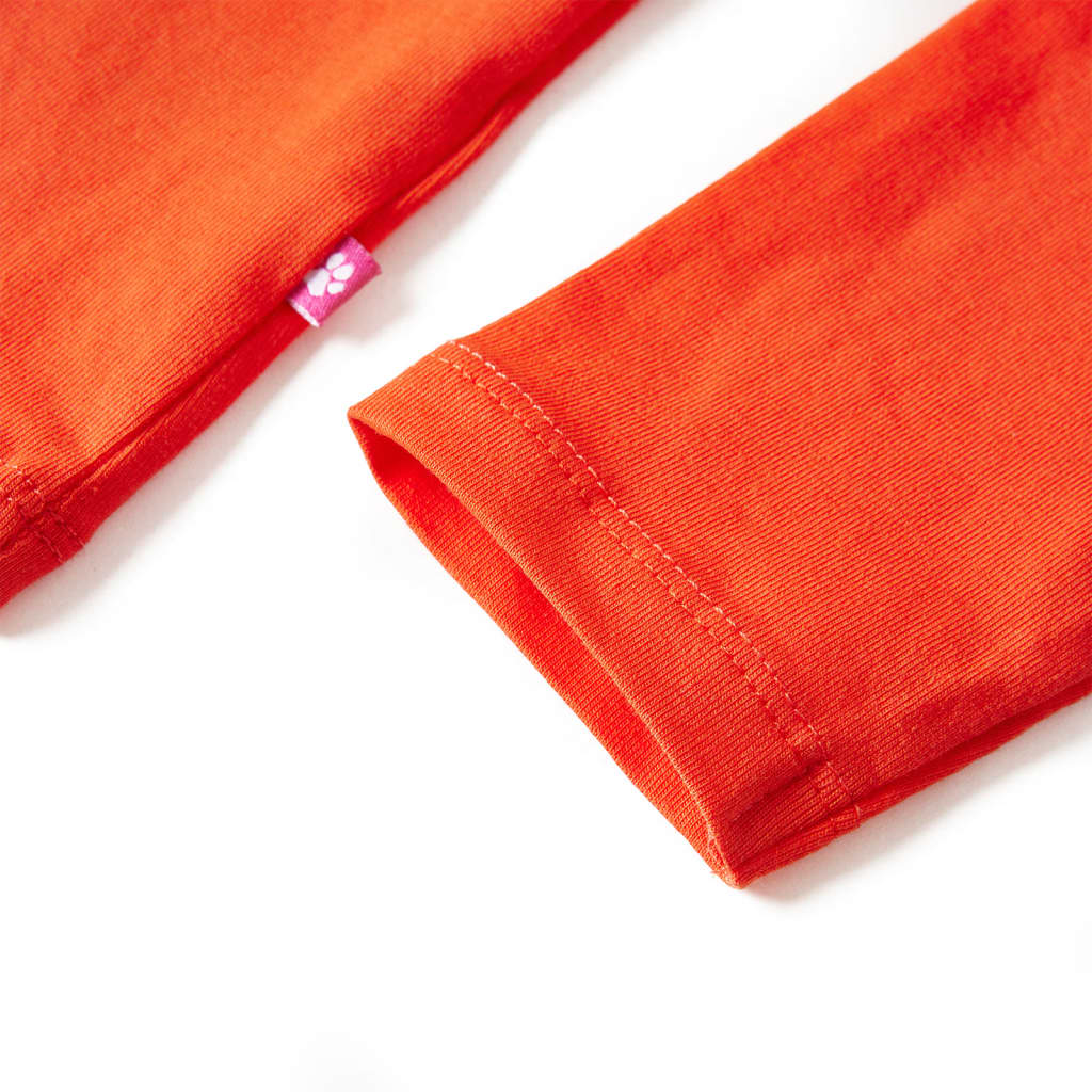 Kindershirt met lange mouwen 116 donkeroranje is nu te koop bij PeponiXL, paradijselijk wonen!