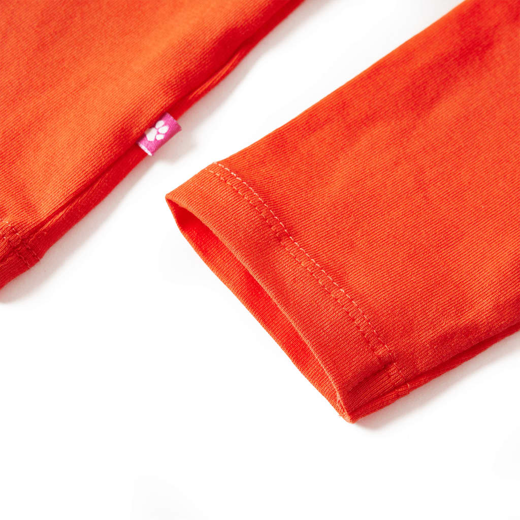 Kindershirt met lange mouwen 128 donkeroranje is nu te koop bij PeponiXL, paradijselijk wonen!