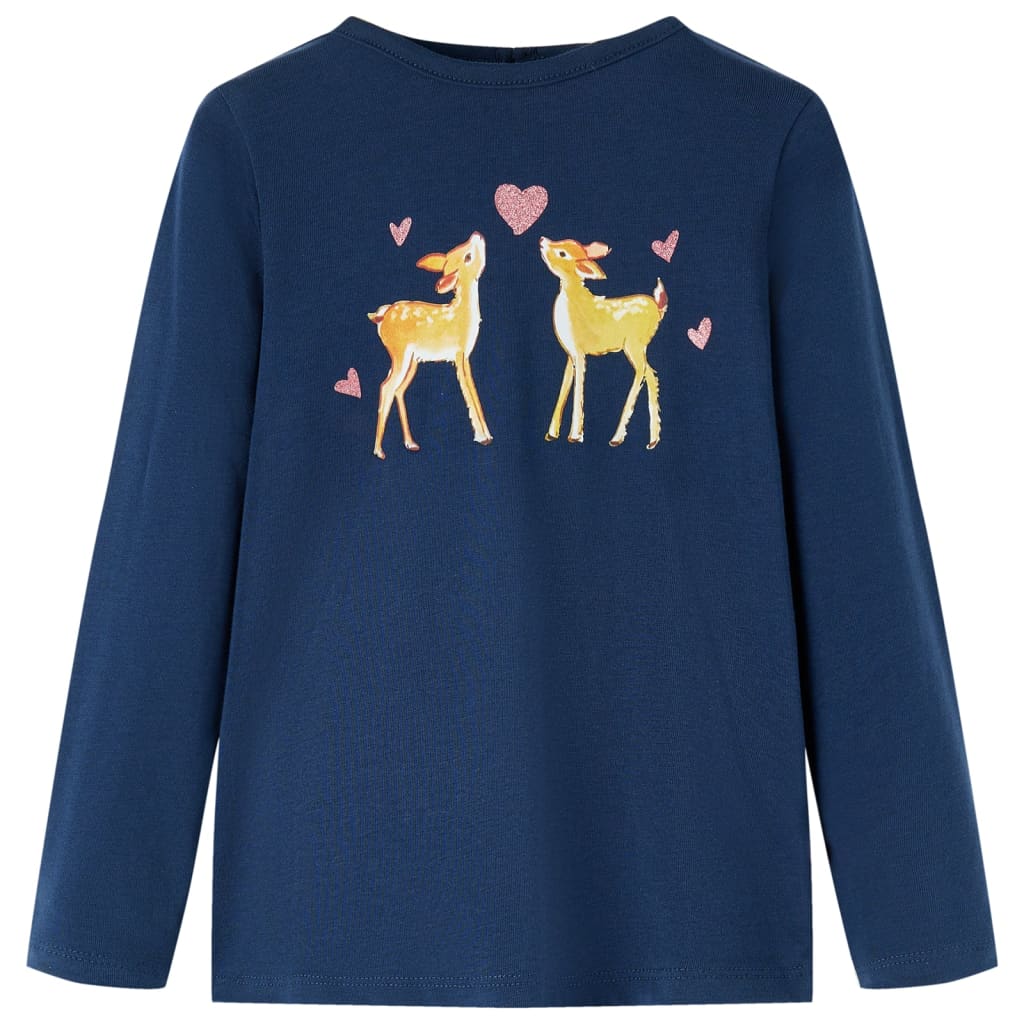 Kindershirt met lange mouwen 116 marineblauw is nu te koop bij PeponiXL, paradijselijk wonen!