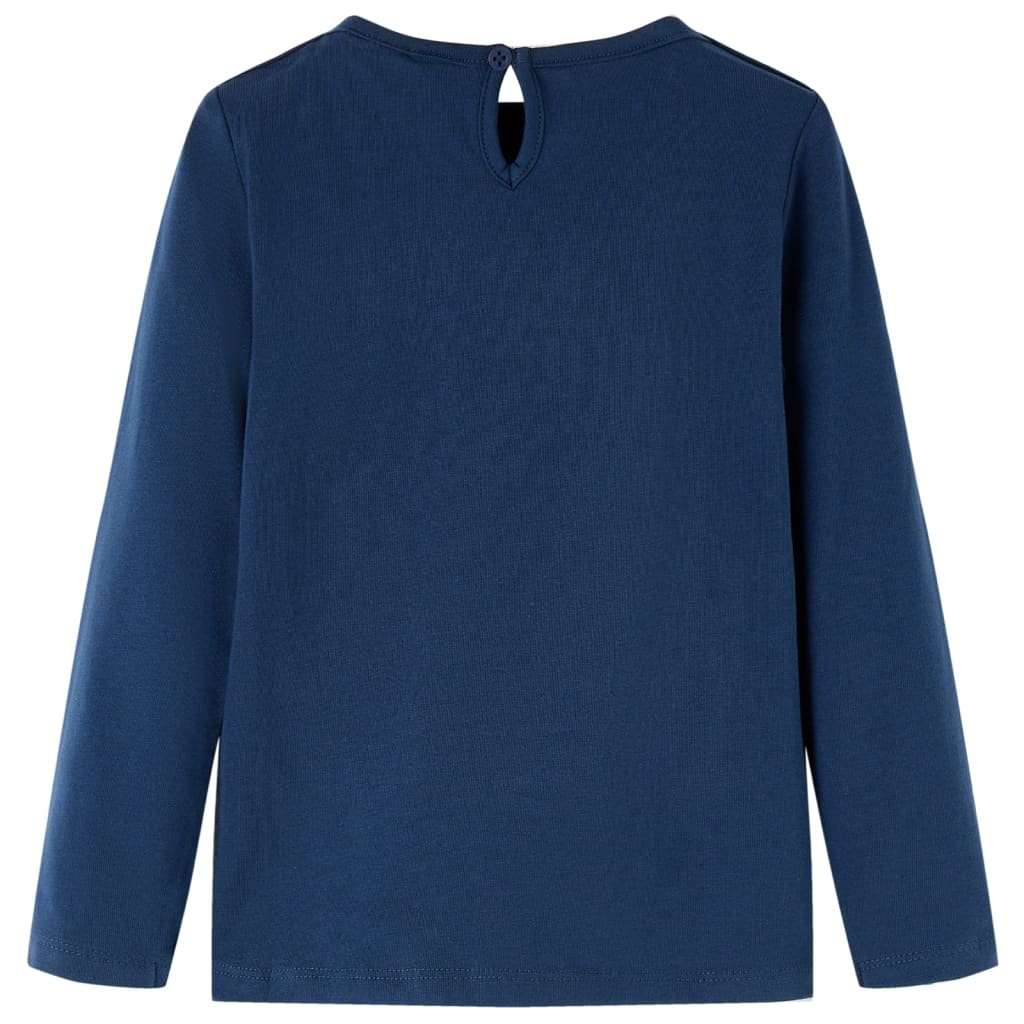 Kindershirt met lange mouwen 128 marineblauw is nu te koop bij PeponiXL, paradijselijk wonen!