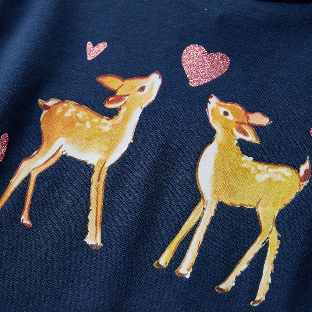 Kindershirt met lange mouwen 128 marineblauw is nu te koop bij PeponiXL, paradijselijk wonen!
