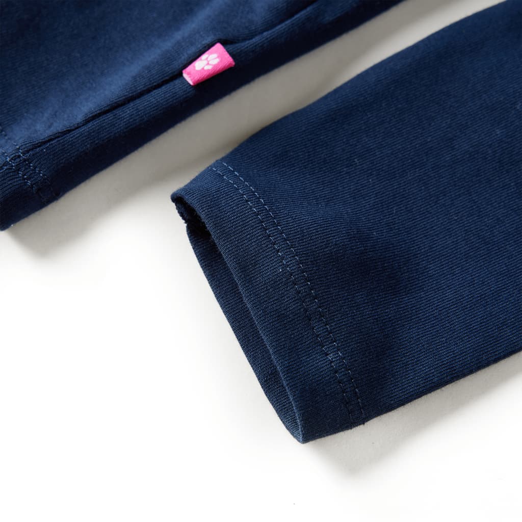 Kindershirt met lange mouwen 128 marineblauw is nu te koop bij PeponiXL, paradijselijk wonen!