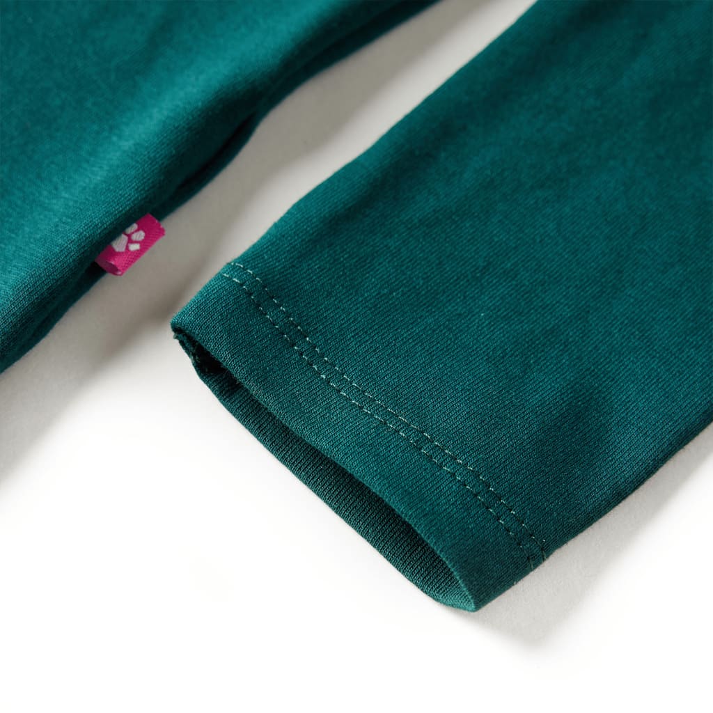 Kindershirt met lange mouwen 92 donkergroen is nu te koop bij PeponiXL, paradijselijk wonen!