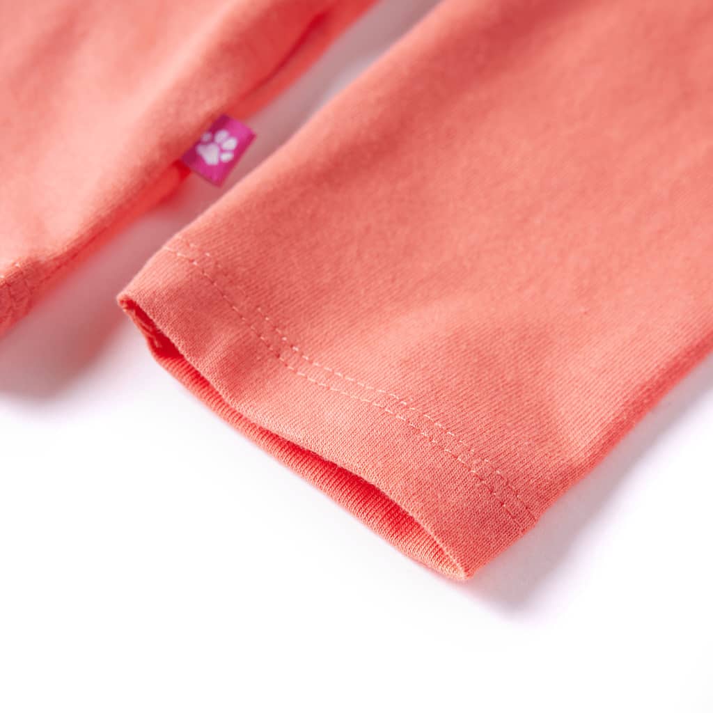 Kindershirt met lange mouwen 104 koraalkleurig is nu te koop bij PeponiXL, paradijselijk wonen!