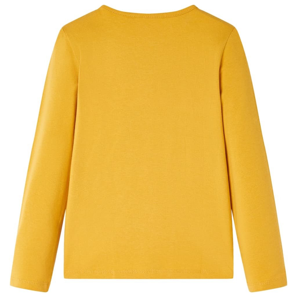 Kindershirt met lange mouwen 128 donkerokerkleurig is nu te koop bij PeponiXL, paradijselijk wonen!