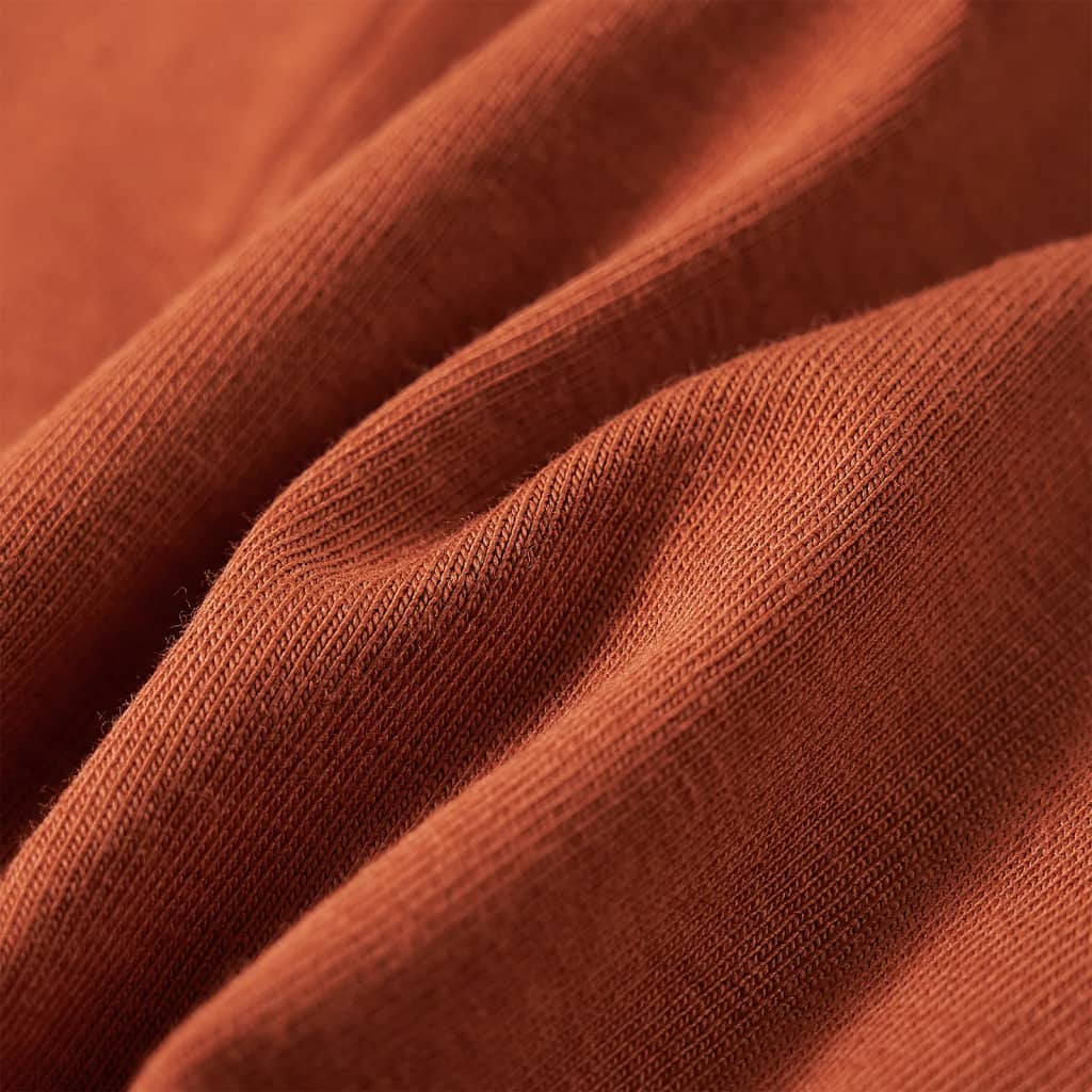 Kindershirt met lange mouwen 116 cognackleurig is nu te koop bij PeponiXL, paradijselijk wonen!