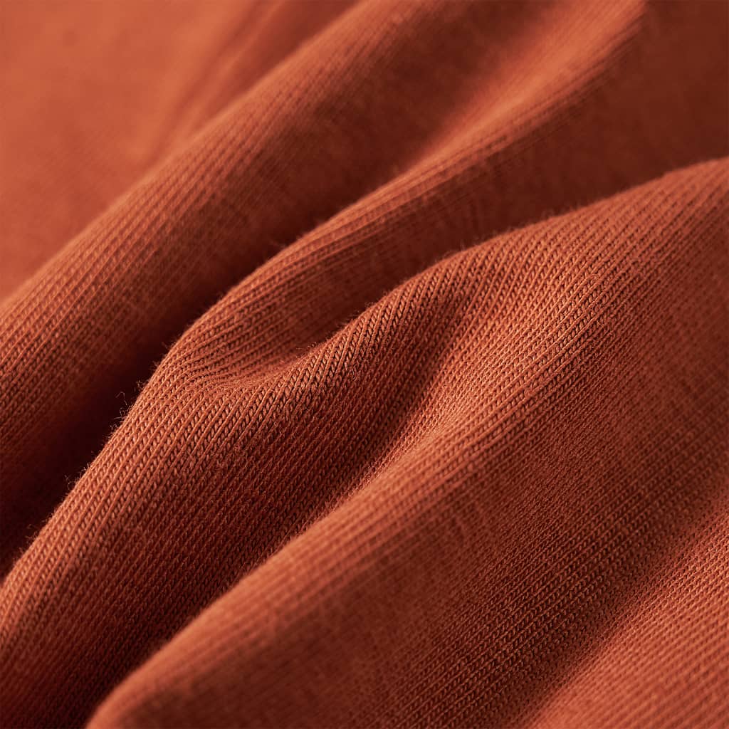 Kindershirt met lange mouwen 140 cognackleurig is nu te koop bij PeponiXL, paradijselijk wonen!