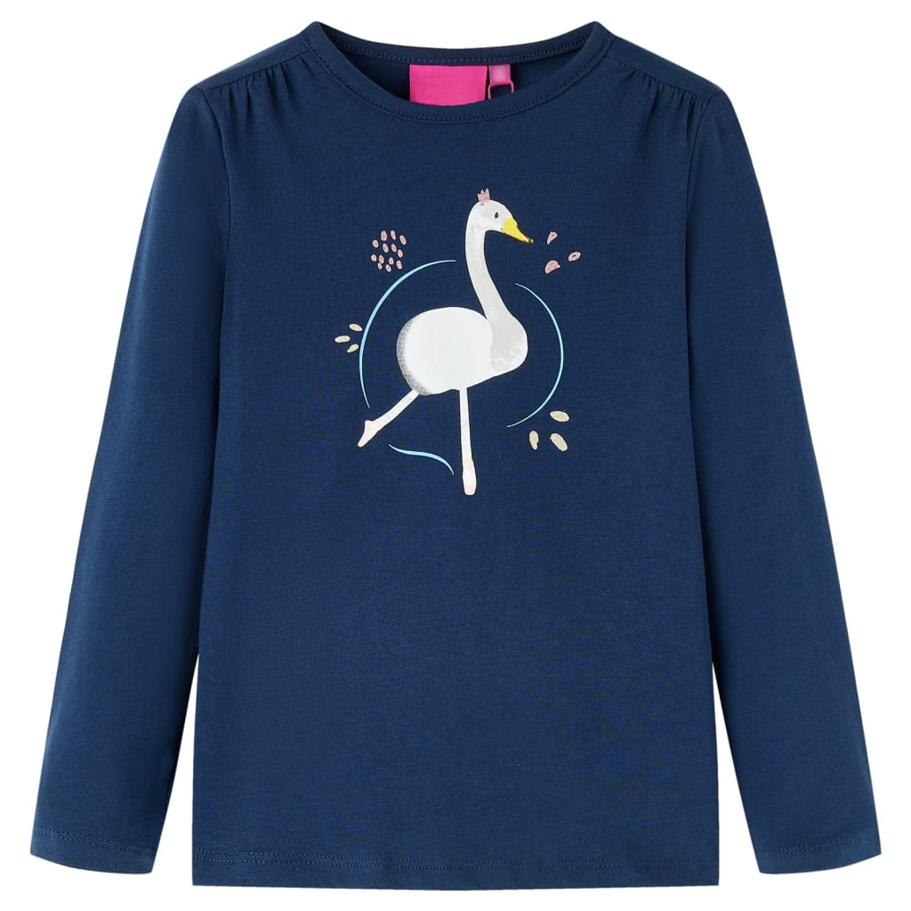Kindershirt met lange mouwen 116 marineblauw is nu te koop bij PeponiXL, paradijselijk wonen!