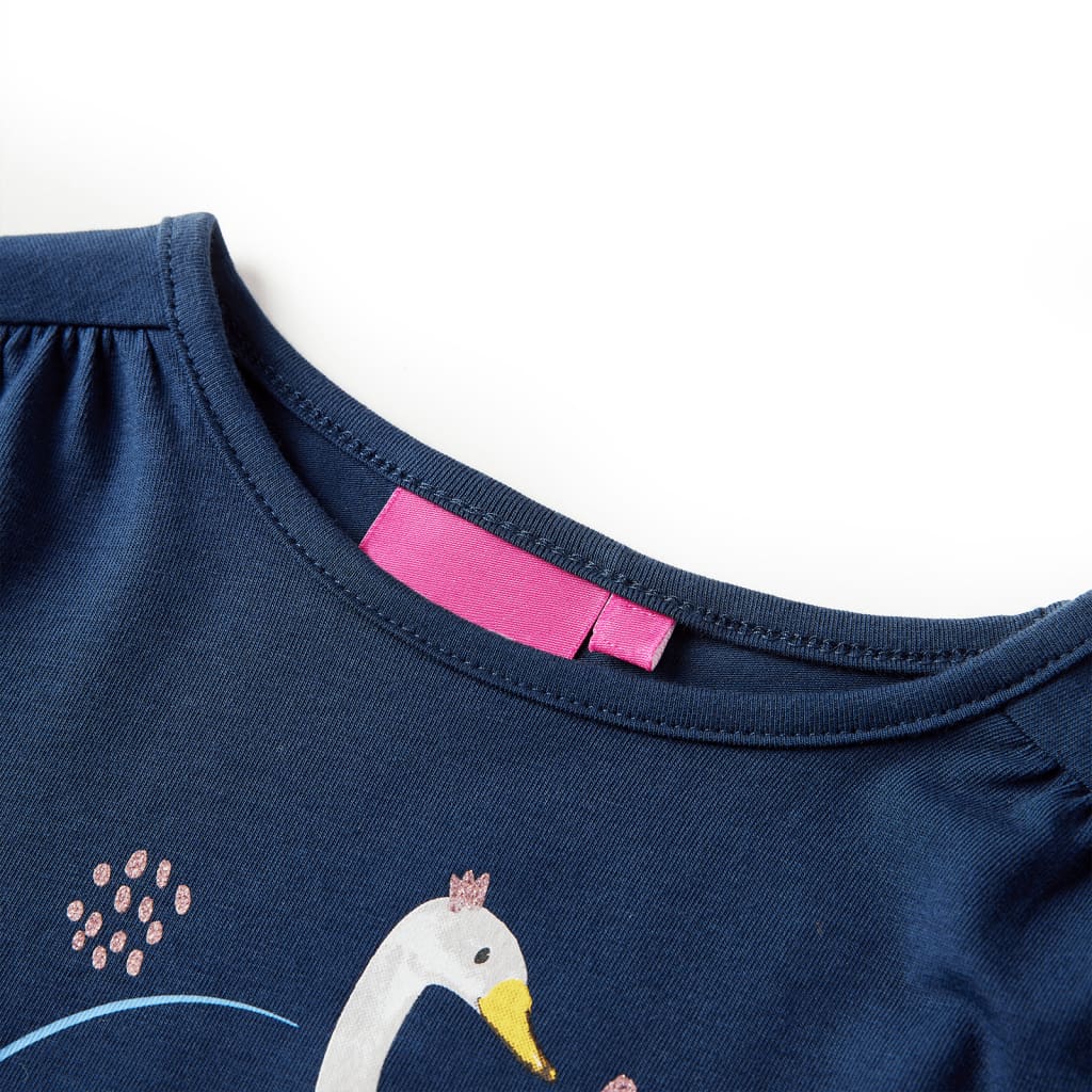 Kindershirt met lange mouwen 116 marineblauw is nu te koop bij PeponiXL, paradijselijk wonen!