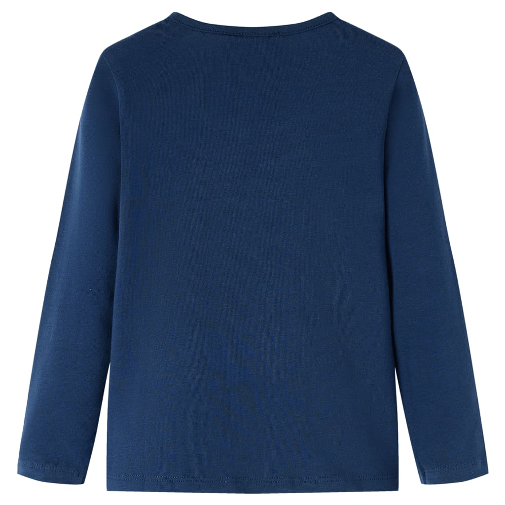Kindershirt met lange mouwen 128 marineblauw is nu te koop bij PeponiXL, paradijselijk wonen!