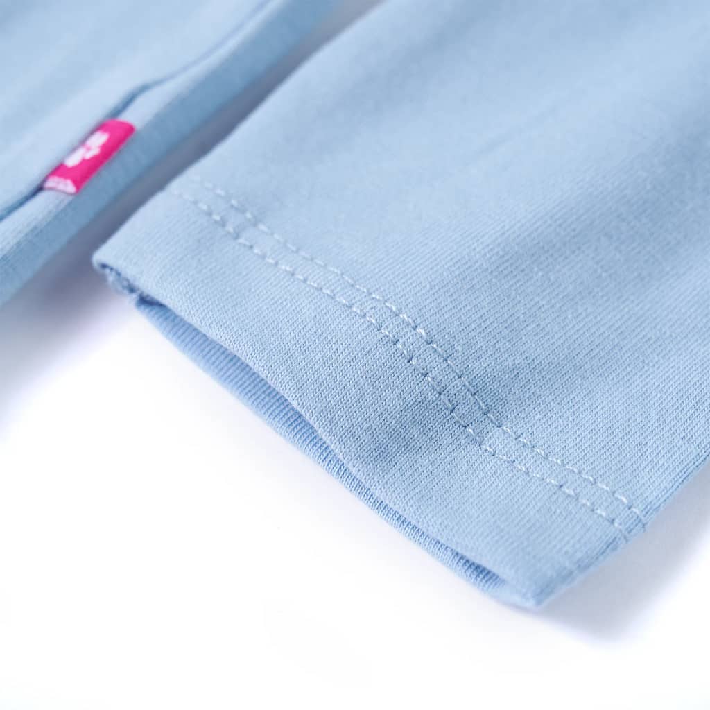 Kindershirt met lange mouwen 128 lichtblauw is nu te koop bij PeponiXL, paradijselijk wonen!