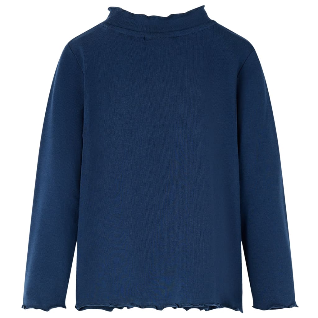 Kindershirt lange mouwen 128 marineblauw is nu te koop bij PeponiXL, paradijselijk wonen!