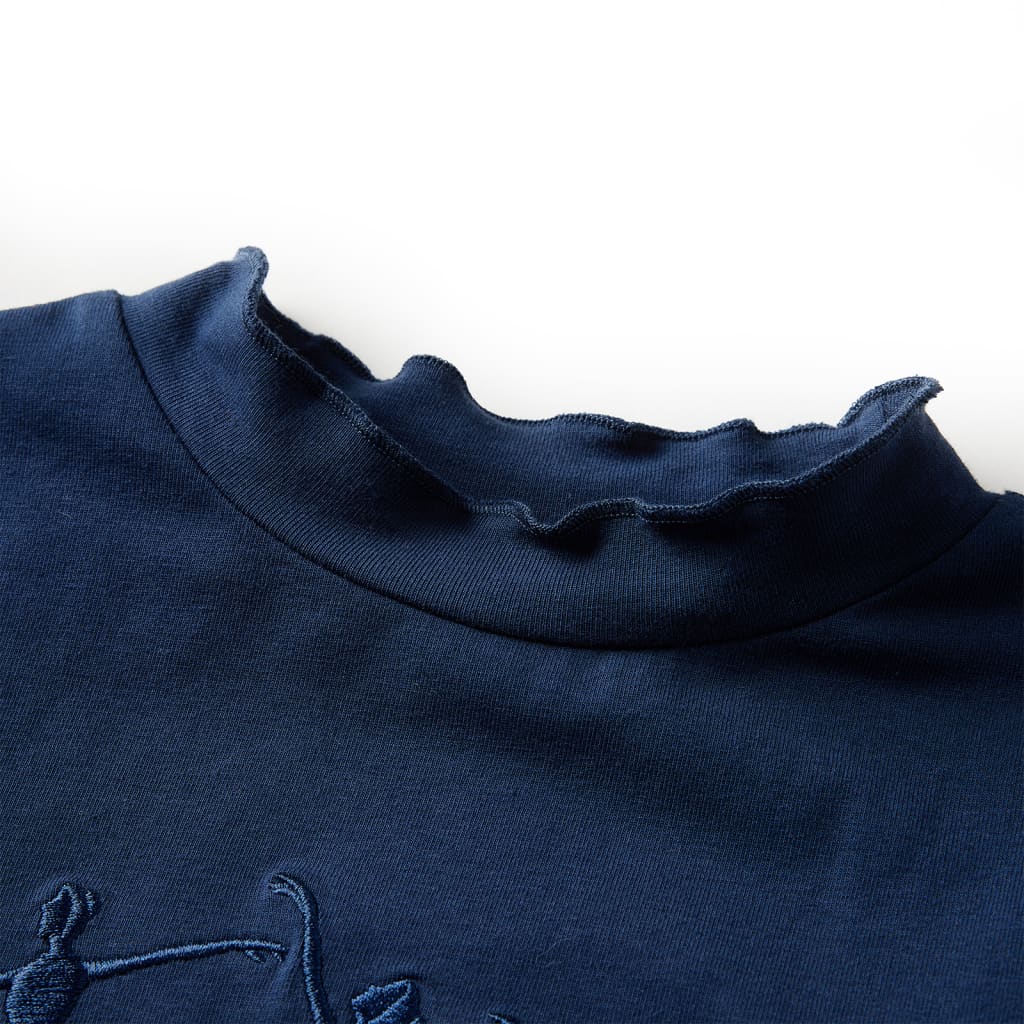 Kindershirt lange mouwen 128 marineblauw is nu te koop bij PeponiXL, paradijselijk wonen!