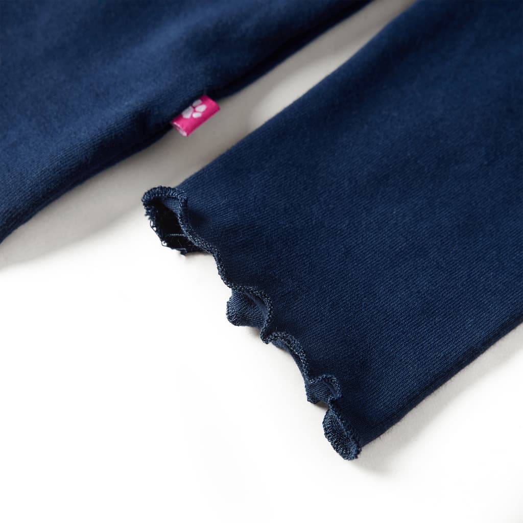 Kindershirt lange mouwen 140 marineblauw is nu te koop bij PeponiXL, paradijselijk wonen!