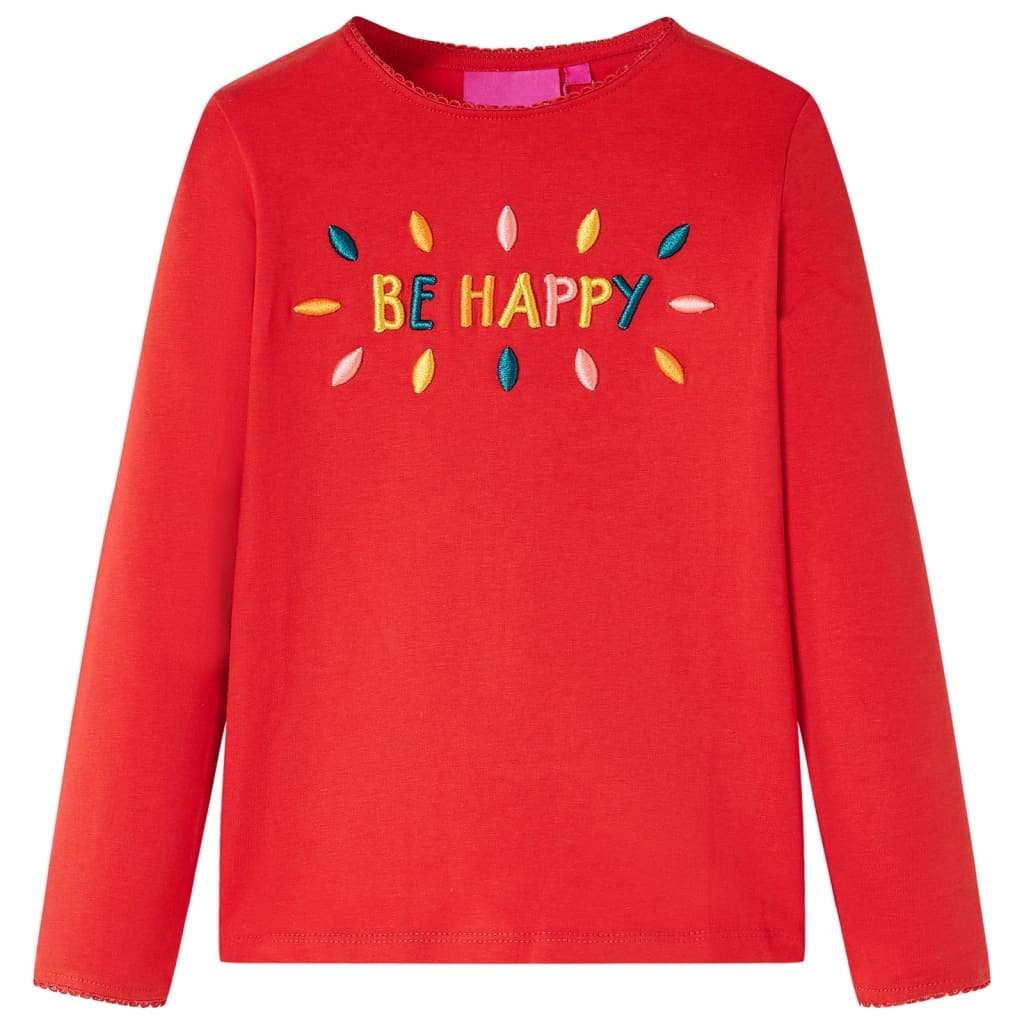 Kindershirt met lange mouwen 116 rood is nu te koop bij PeponiXL, paradijselijk wonen!