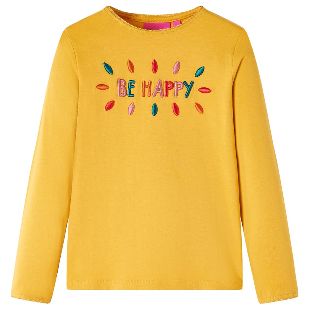 Kindershirt met lange mouwen 92 donkerokerkleurig is nu te koop bij PeponiXL, paradijselijk wonen!