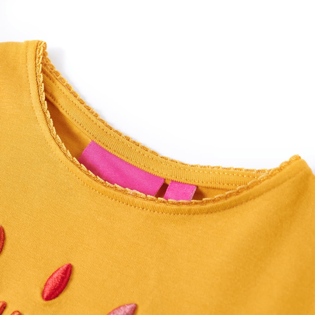 Kindershirt met lange mouwen 92 donkerokerkleurig is nu te koop bij PeponiXL, paradijselijk wonen!