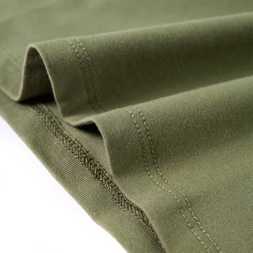 Kindershirt met lange mouwen 128 kakikleurig is nu te koop bij PeponiXL, paradijselijk wonen!