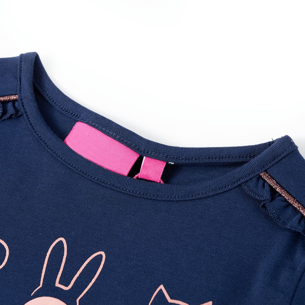 Kindershirt met lange mouwen 116 marineblauw is nu te koop bij PeponiXL, paradijselijk wonen!