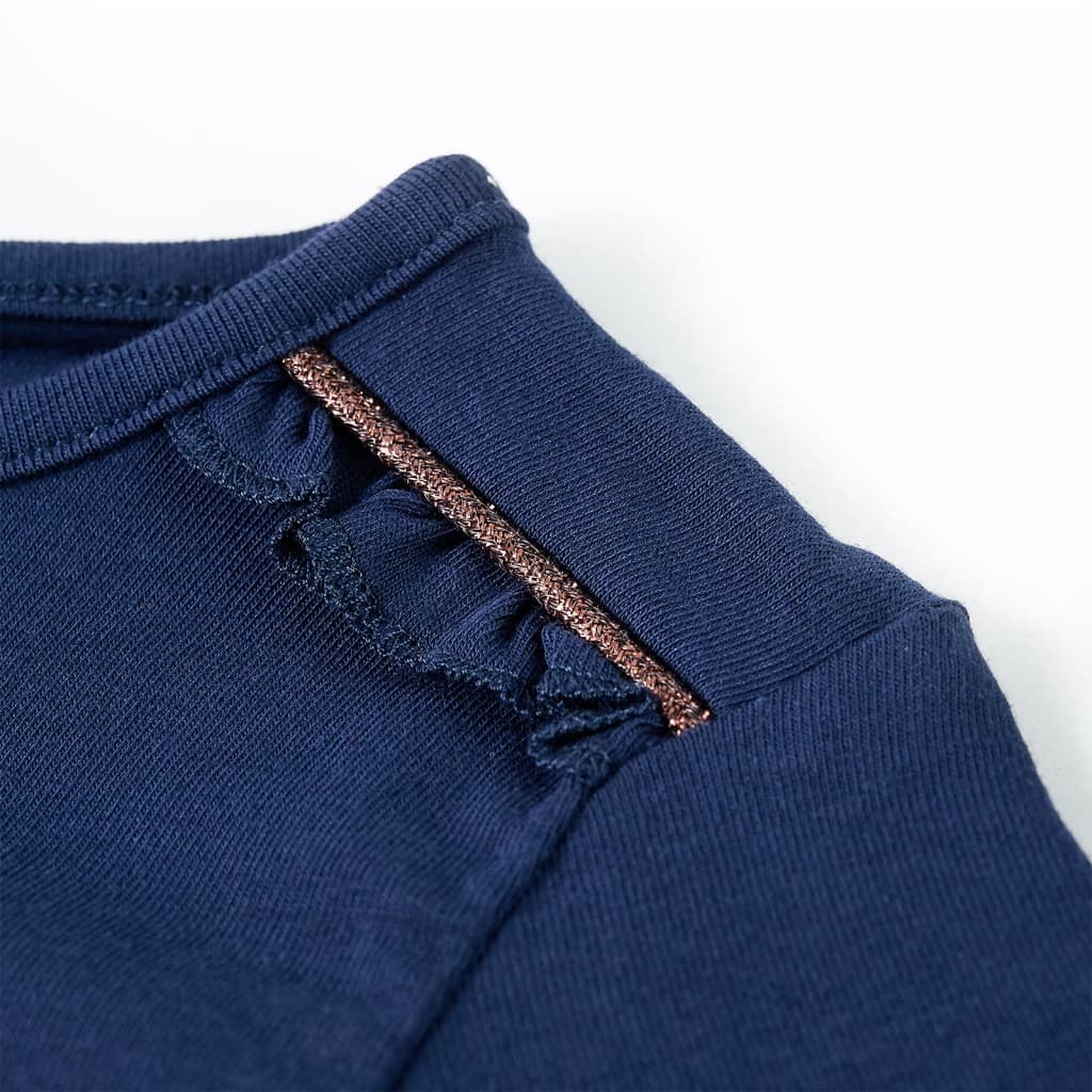 Kindershirt met lange mouwen 116 marineblauw is nu te koop bij PeponiXL, paradijselijk wonen!
