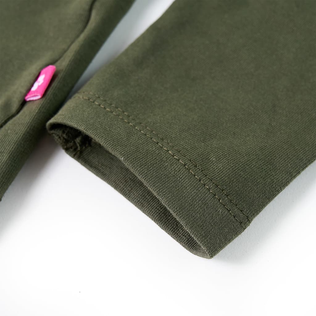 Kindershirt met lange mouwen 128 kakikleurig is nu te koop bij PeponiXL, paradijselijk wonen!