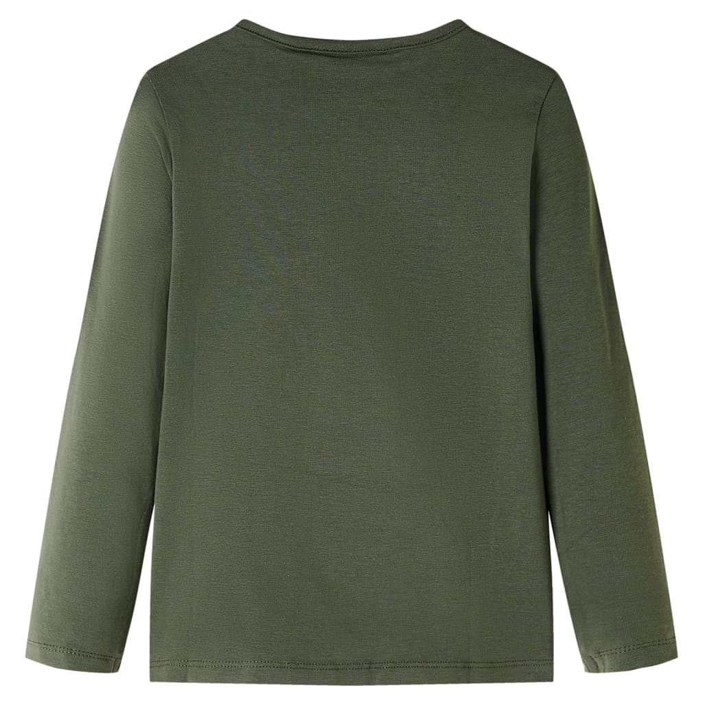 Kindershirt met lange mouwen 140 kakikleurig is nu te koop bij PeponiXL, paradijselijk wonen!