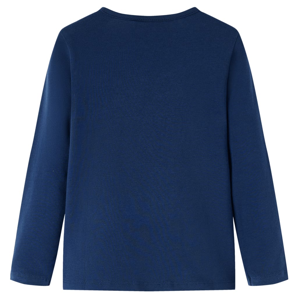Kindershirt met lange mouwen 104 marineblauw is nu te koop bij PeponiXL, paradijselijk wonen!