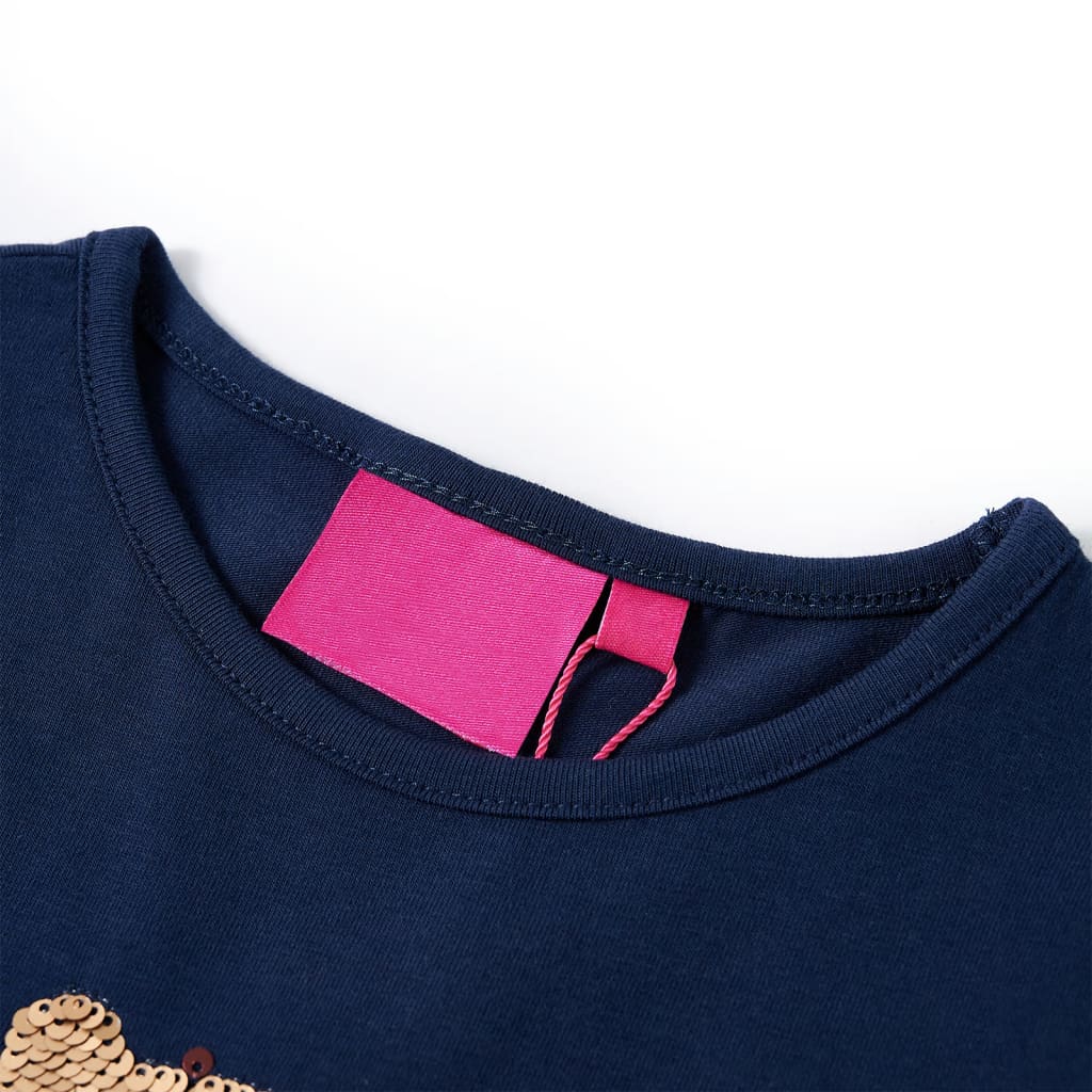 Kindershirt met lange mouwen 104 marineblauw is nu te koop bij PeponiXL, paradijselijk wonen!