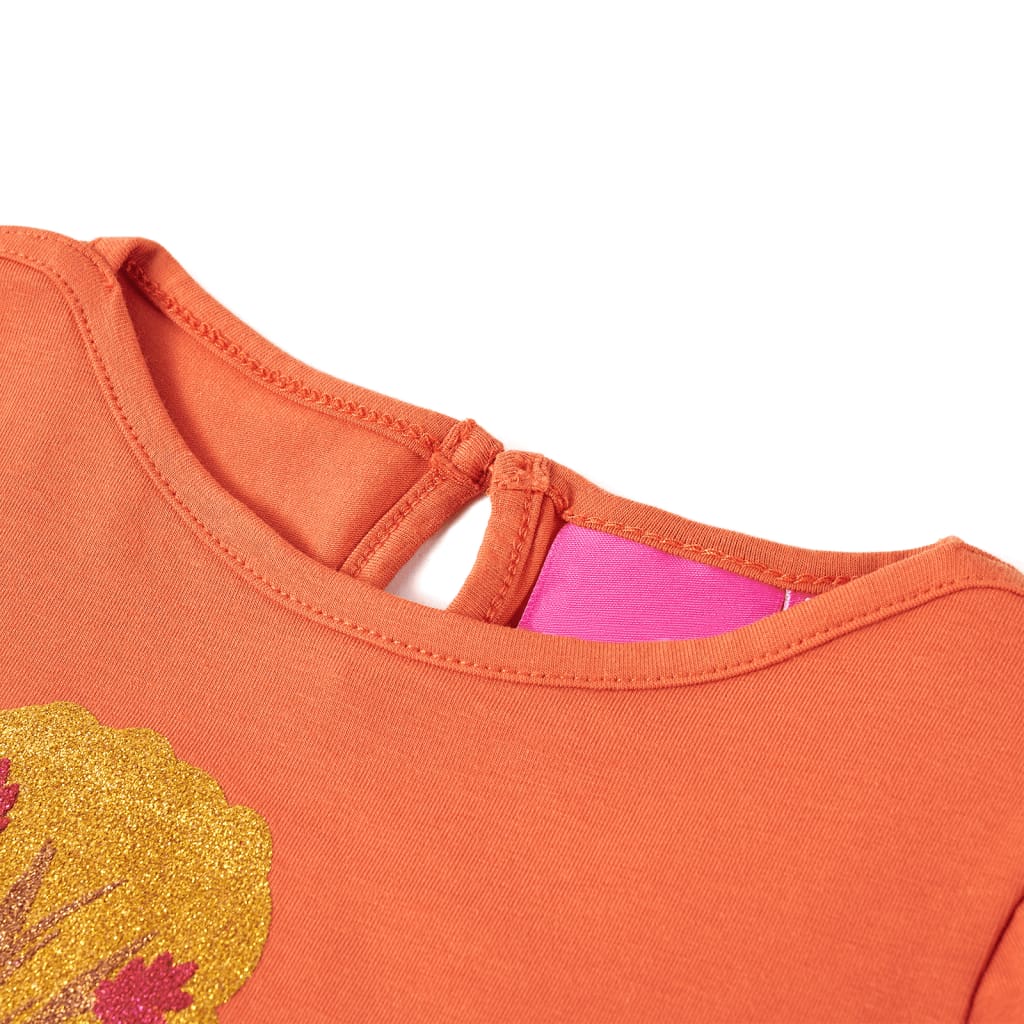 Kindershirt met lange mouwen 116 oranjebruin is nu te koop bij PeponiXL, paradijselijk wonen!