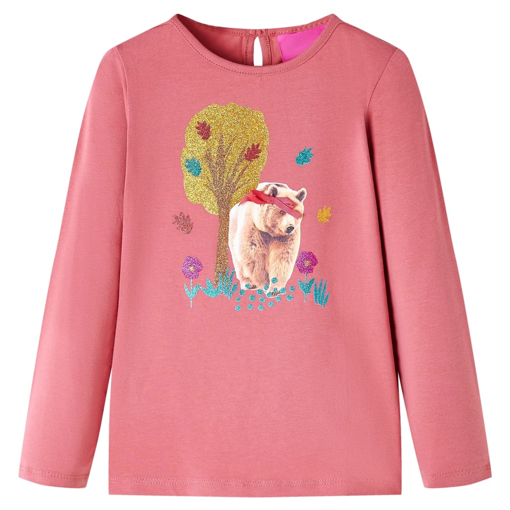 Kindershirt met lange mouwen 128 oudroze is nu te koop bij PeponiXL, paradijselijk wonen!