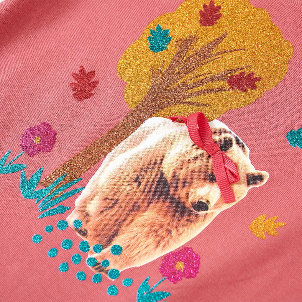 Kindershirt met lange mouwen 128 oudroze is nu te koop bij PeponiXL, paradijselijk wonen!