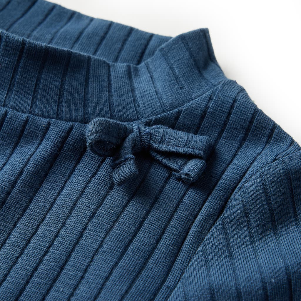 Kindershirt met lange mouwen geribd 104 marineblauw is nu te koop bij PeponiXL, paradijselijk wonen!