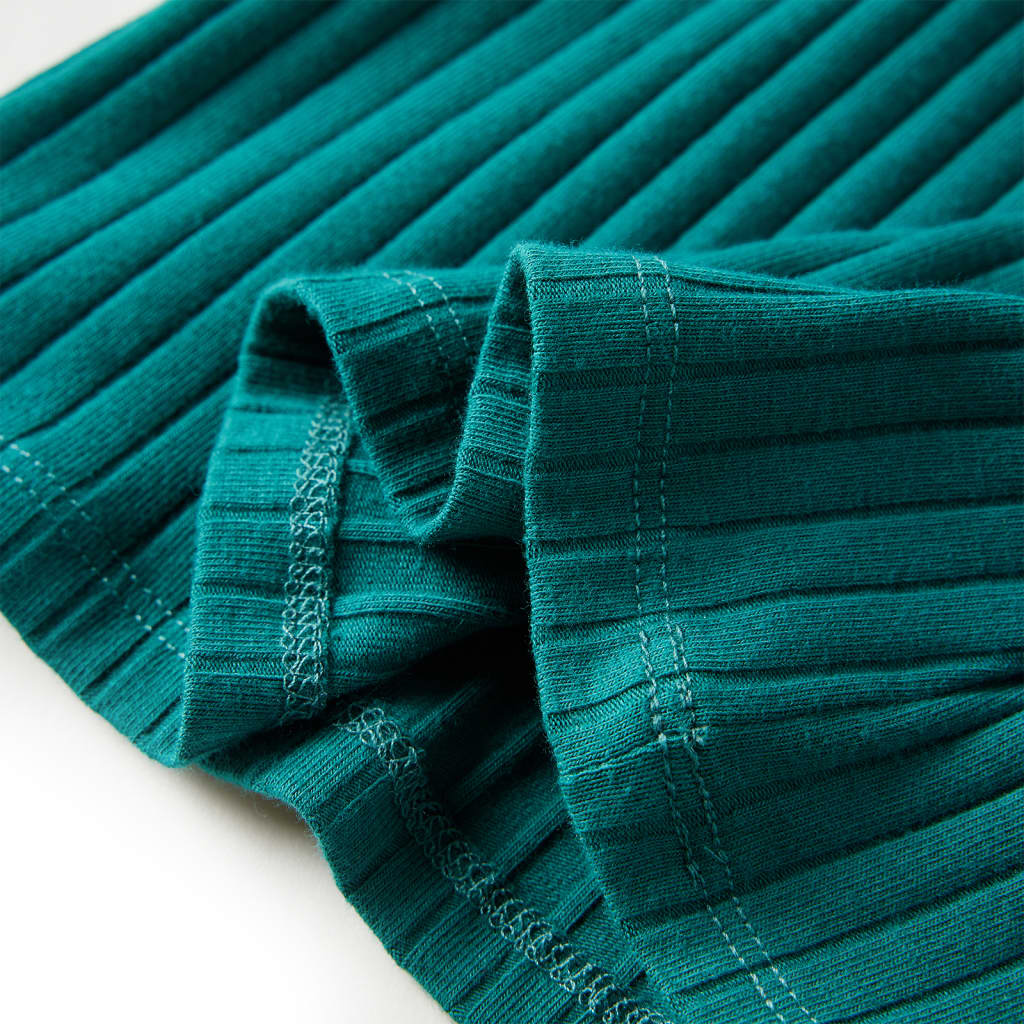 Kindershirt met lange mouwen geribd 140 donkergroen is nu te koop bij PeponiXL, paradijselijk wonen!