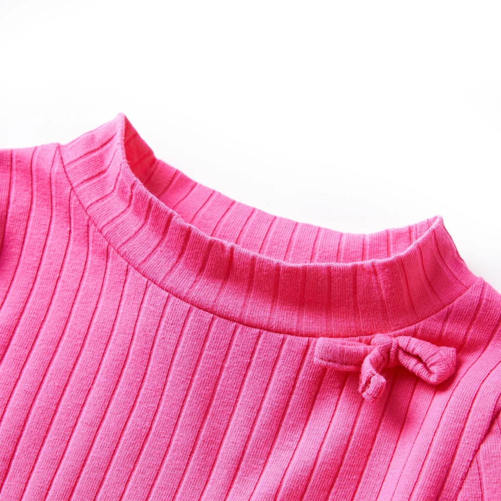 Kindershirt met lange mouwen geribd 116 felroze is nu te koop bij PeponiXL, paradijselijk wonen!