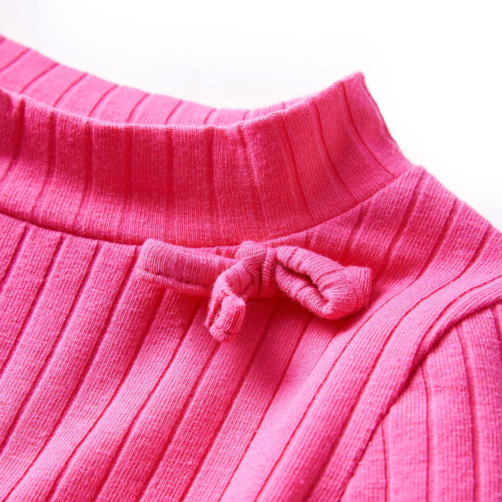 Kindershirt met lange mouwen geribd 116 felroze is nu te koop bij PeponiXL, paradijselijk wonen!