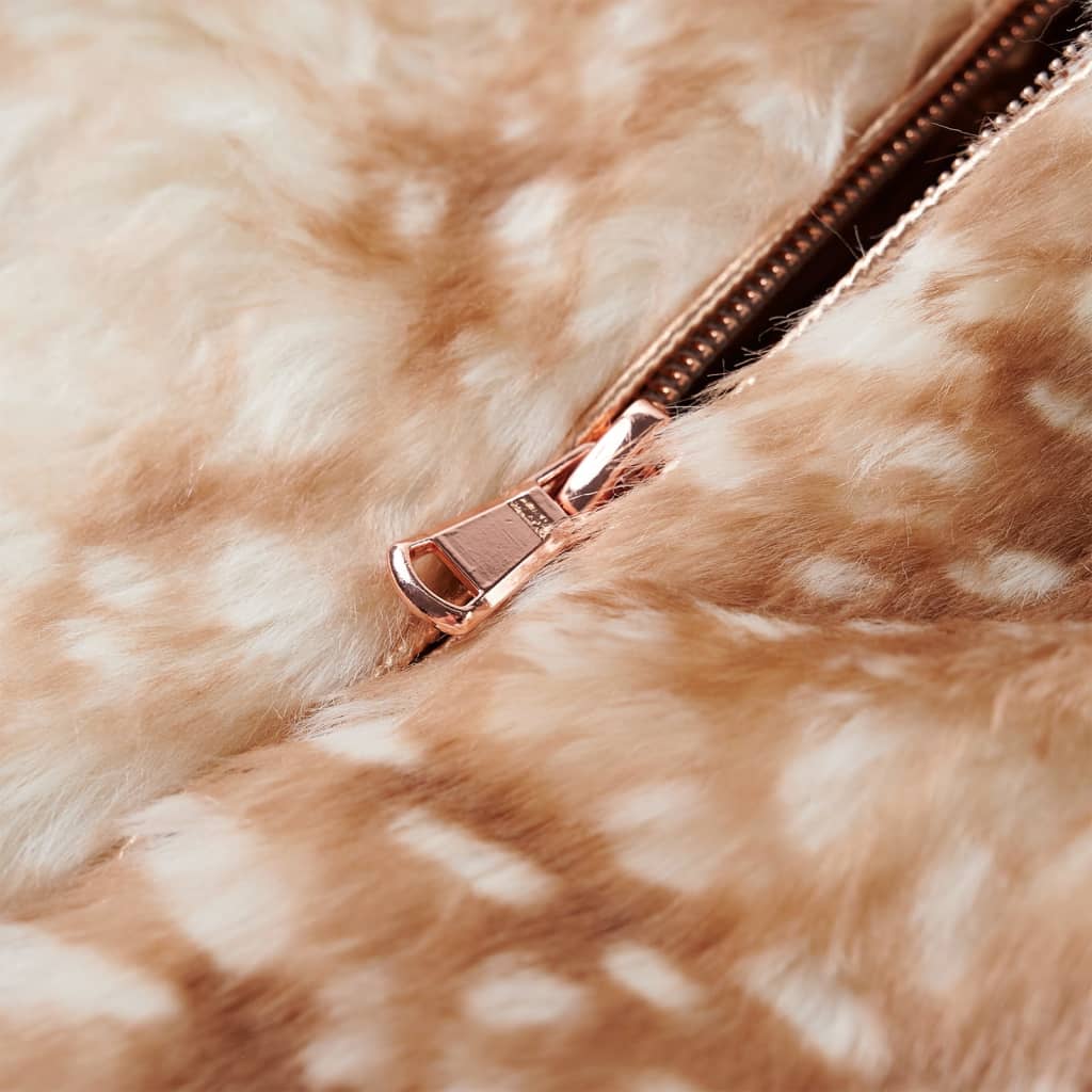 Kinderjas 116 kunstvacht cognackleurig is nu te koop bij PeponiXL, paradijselijk wonen!